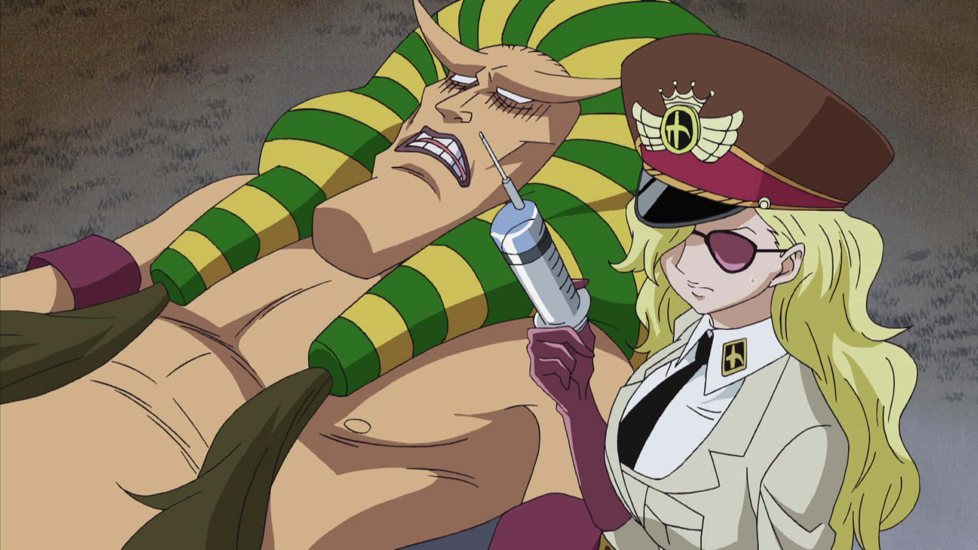 Impel Down, blonde anime woman, military uniform, Full HD Desktop Wallpaper