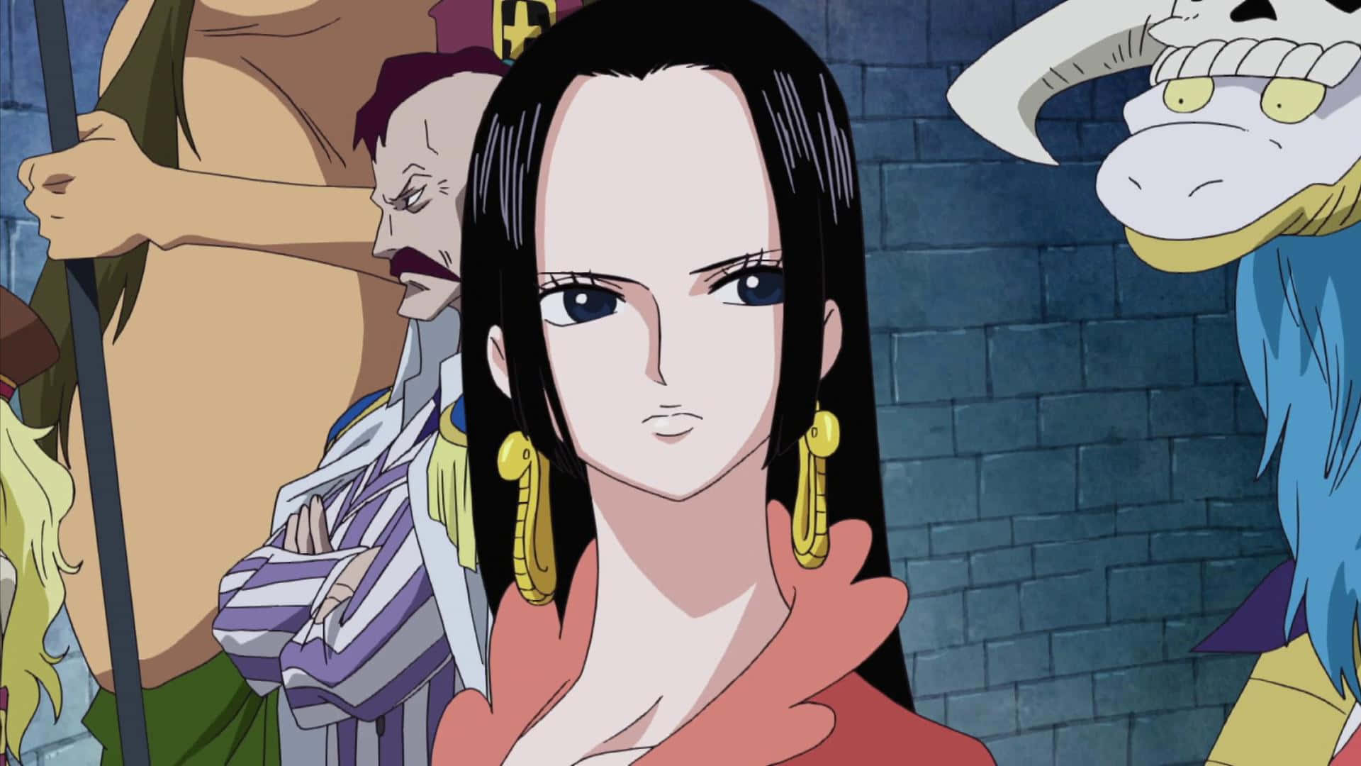 Impel Down, anime woman, black hair, Full HD Desktop Wallpaper