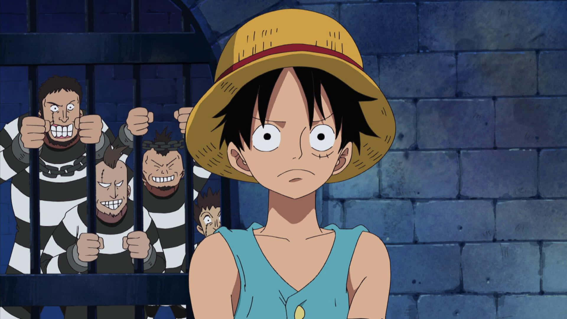 Impel Down, straw hat, jail bars, Full HD Desktop Wallpaper