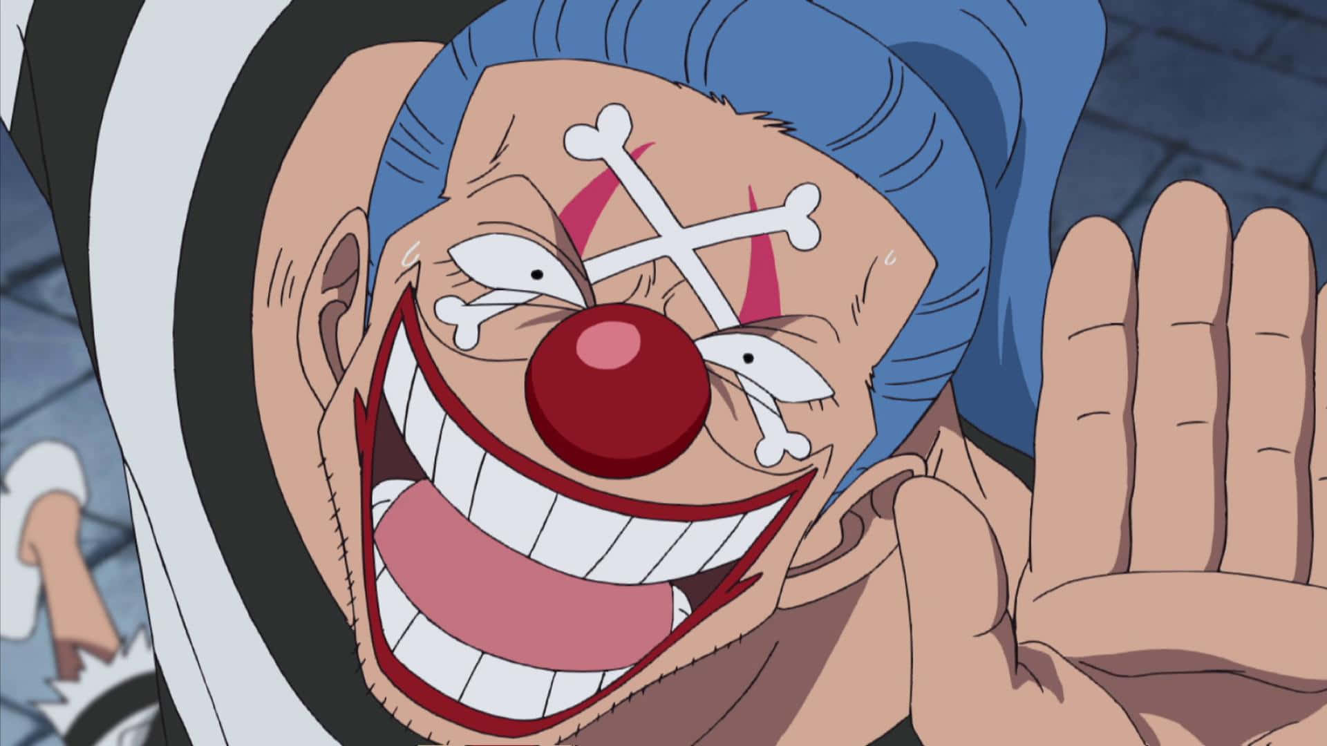 Impel Down, clown anime character, blue hair, Full HD Desktop Wallpaper