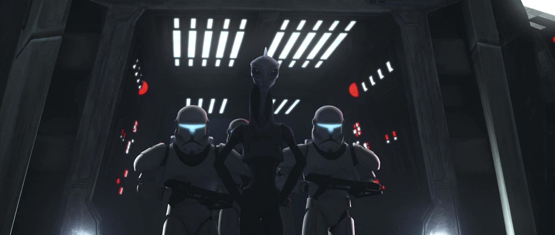 Imperial Army, stormtroopers, futuristic corridor, Full HD Desktop Wallpaper