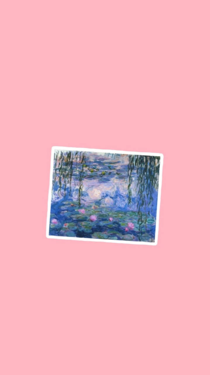 water lilies, weeping willows, impressionist painting, HD Phone Wallpaper