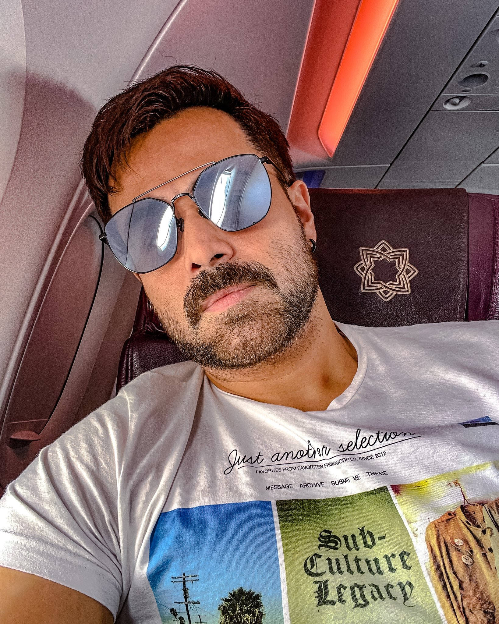 Imran Hashmi, plane trip, beard, Full HD Phone Wallpaper