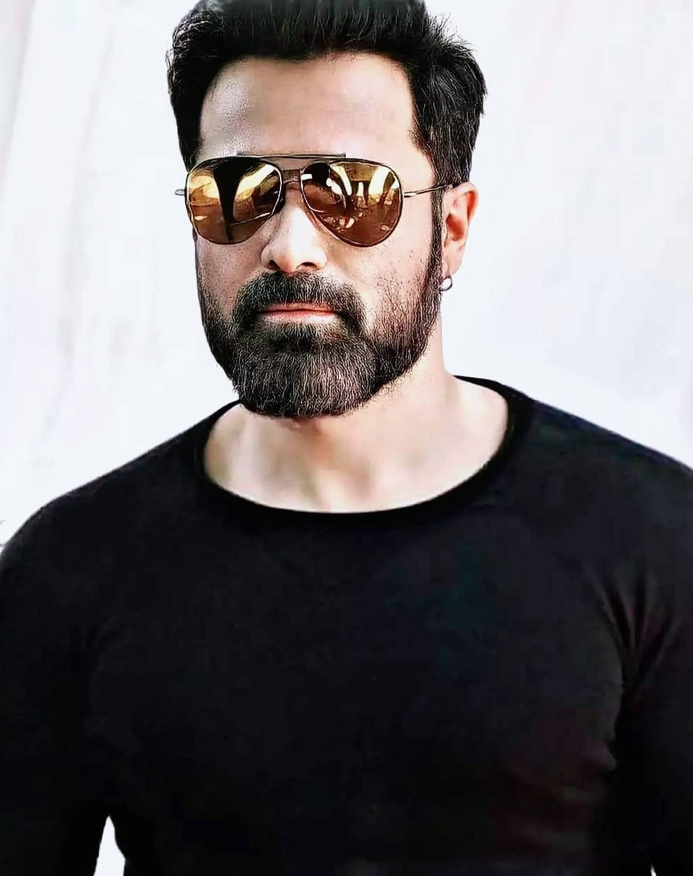 Imran Hashmi, aviator sunglasses, black shirt, SD Phone Wallpaper