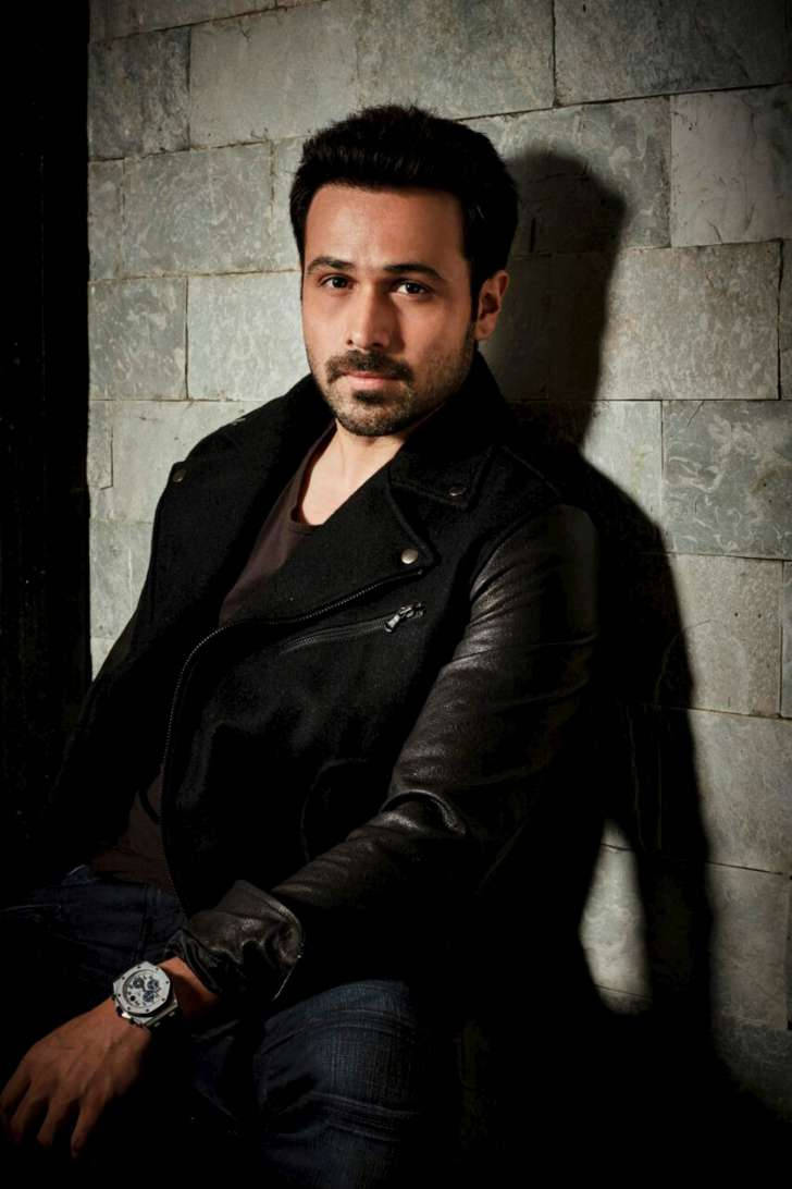 Imran Hashmi, black leather jacket, stone wall, SD Phone Wallpaper