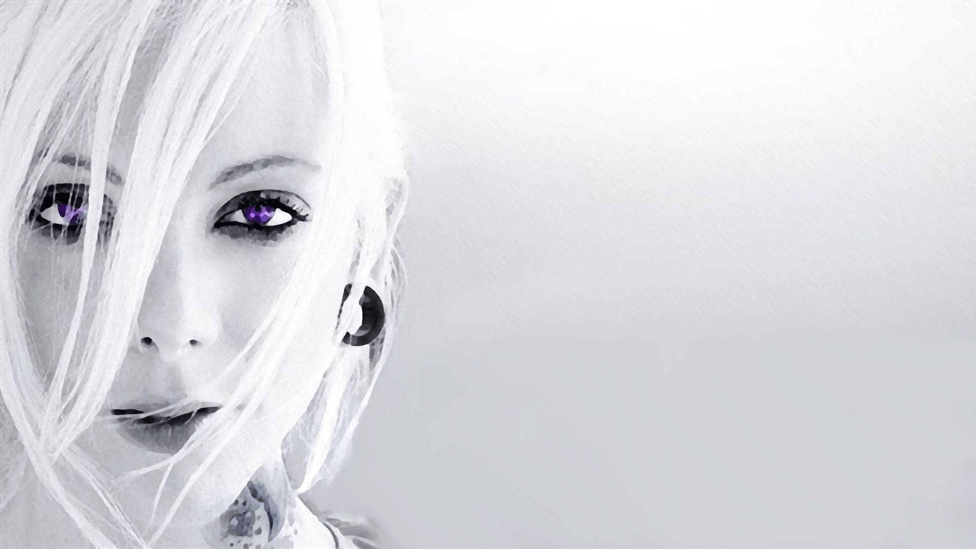 In this Moment, dream eyes, white hair, Full HD Desktop Wallpaper