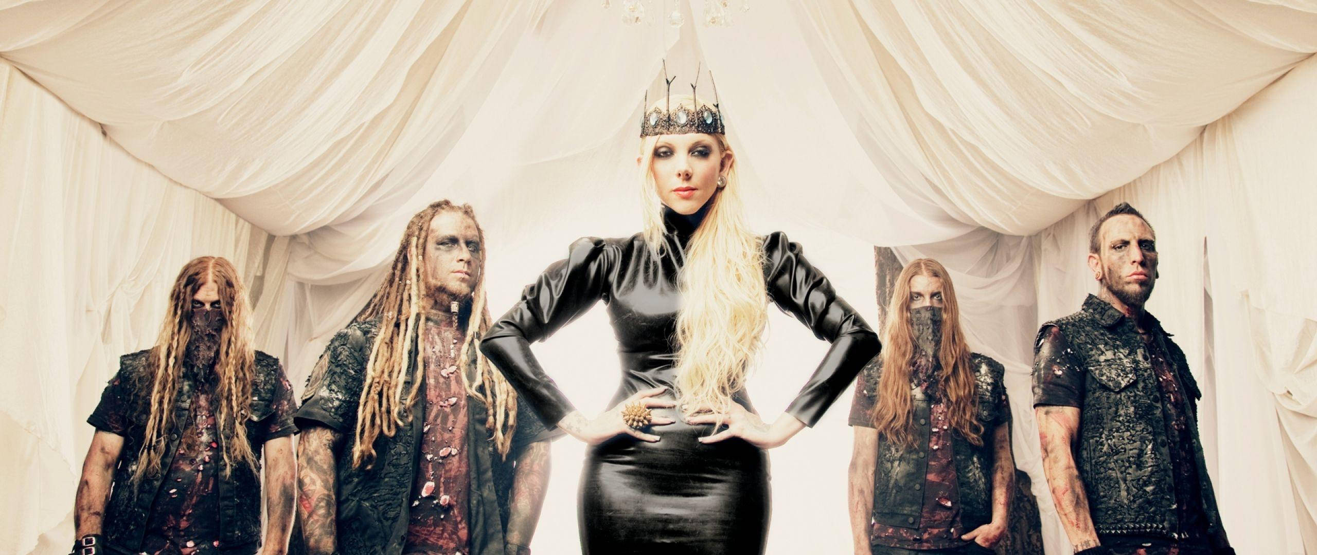 In This Moment, blood cd cover, blonde woman, 2K Desktop Wallpaper