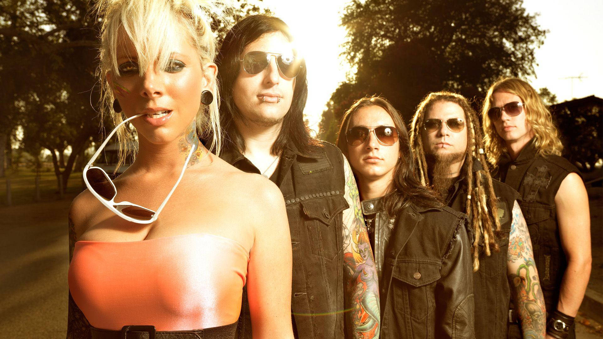 In This Moment, rock band, tattoos, Full HD Desktop Wallpaper