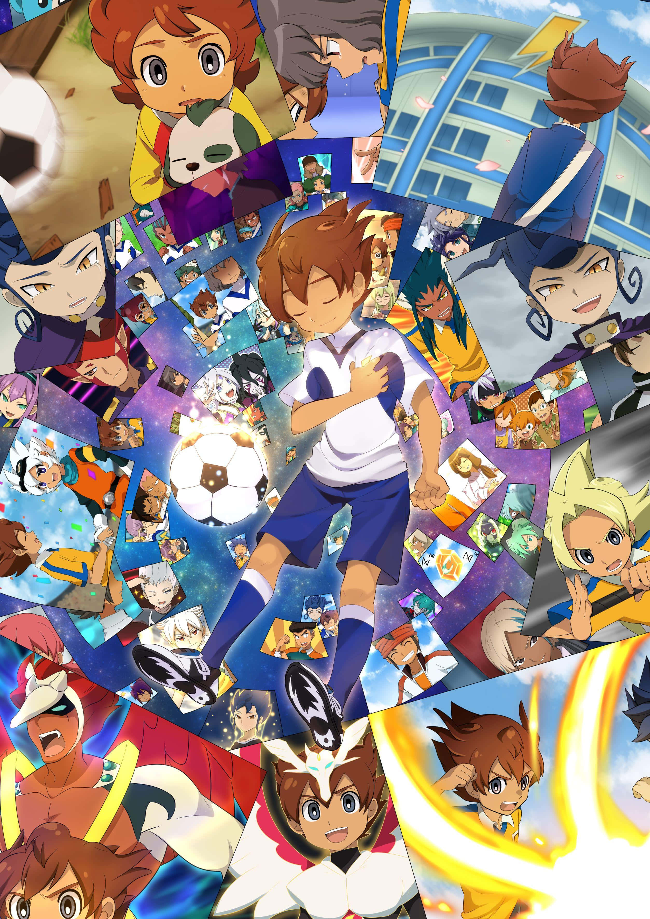Inazuma Eleven, soccer player, glowing ball, 2K Phone Wallpaper