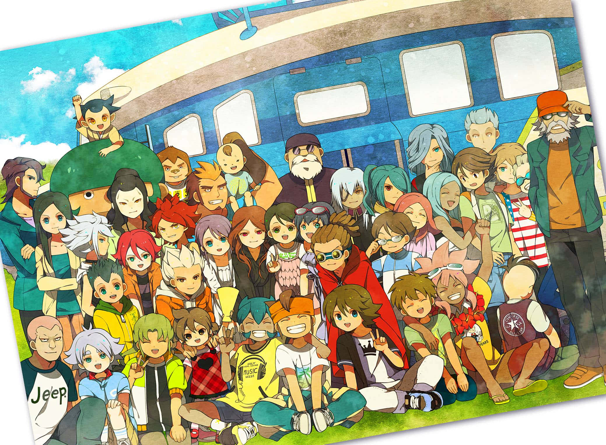 Inazuma Eleven, group artwork, anime, Full HD Desktop Wallpaper