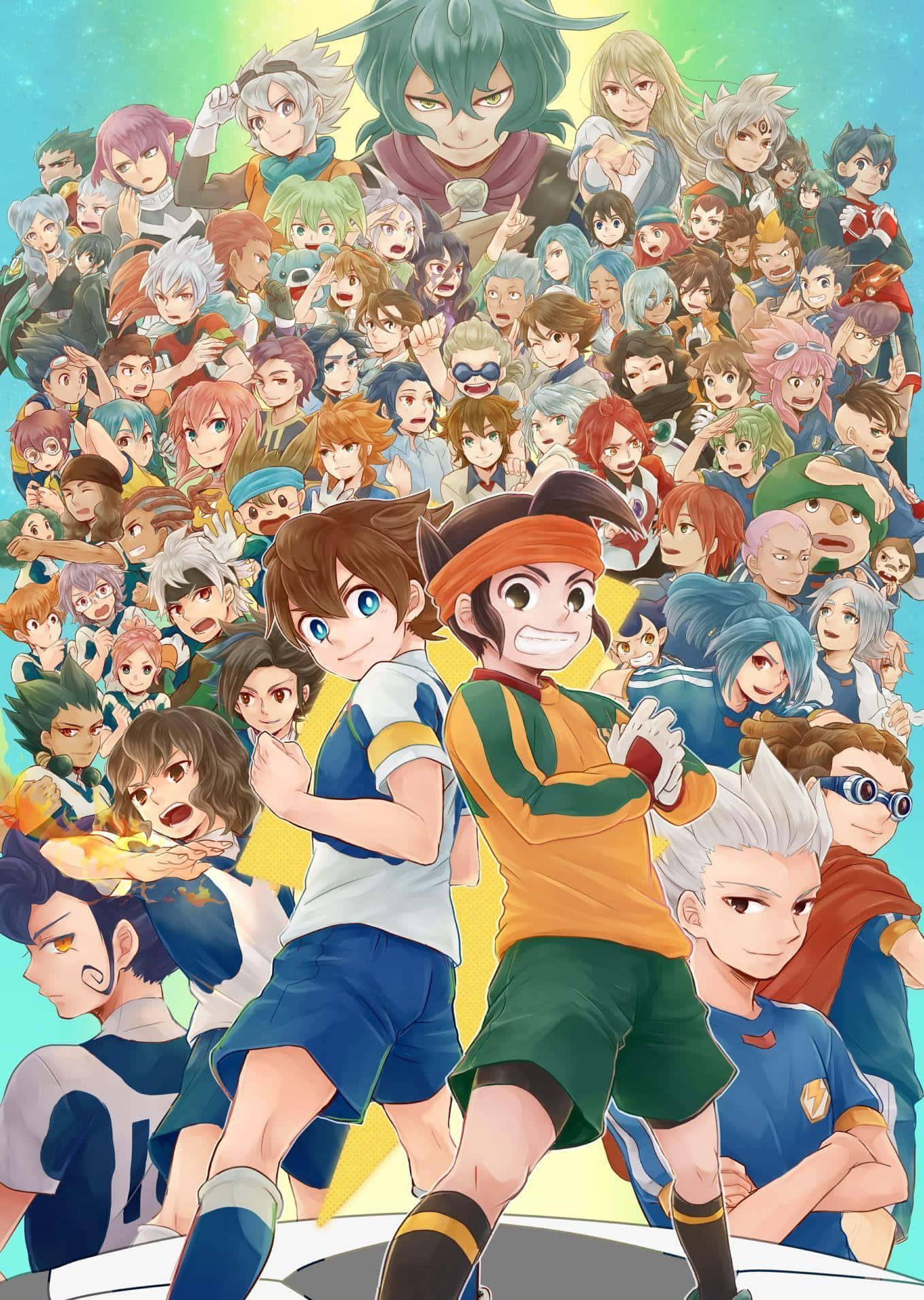Inazuma Eleven, soccer players, colorful hair, HD Phone Wallpaper