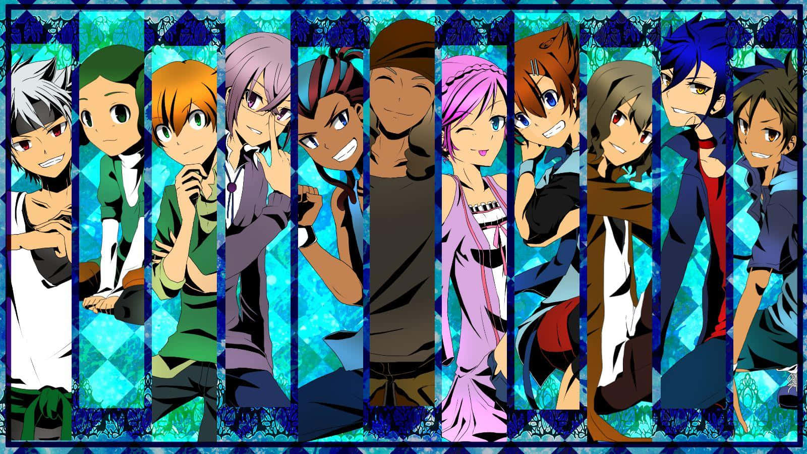 Inazuma Eleven, anime characters, vertical panels, HD Desktop Wallpaper