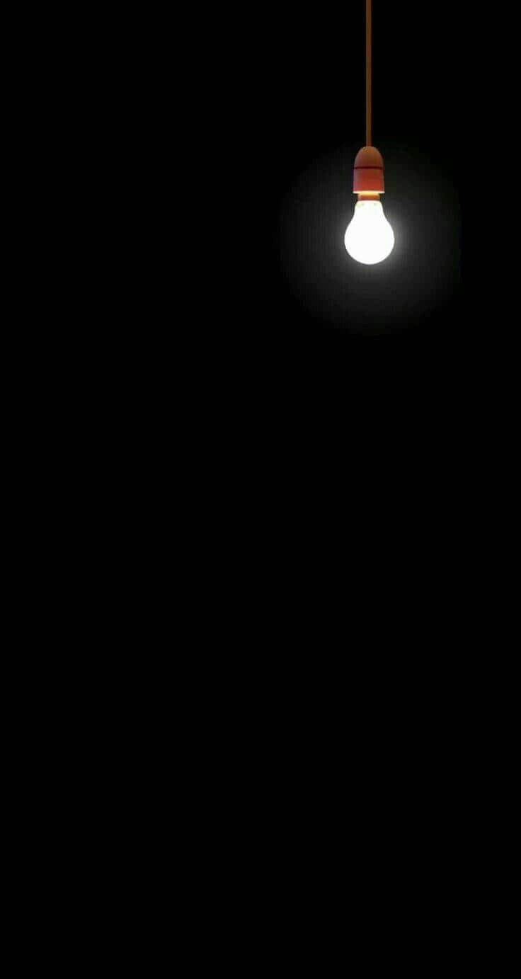 incandescent bulb, black background, glowing, HD Phone Wallpaper