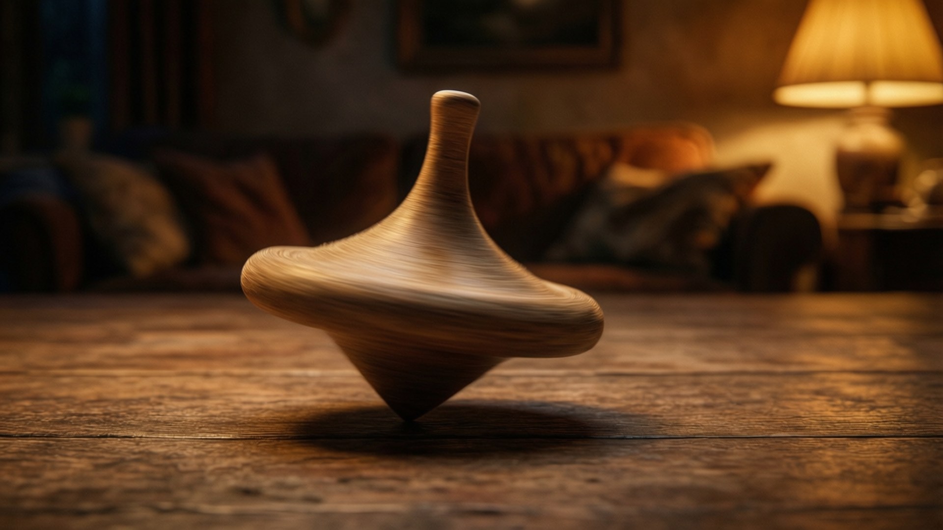 spinning top, wooden top, rustic table, Full HD Desktop Wallpaper