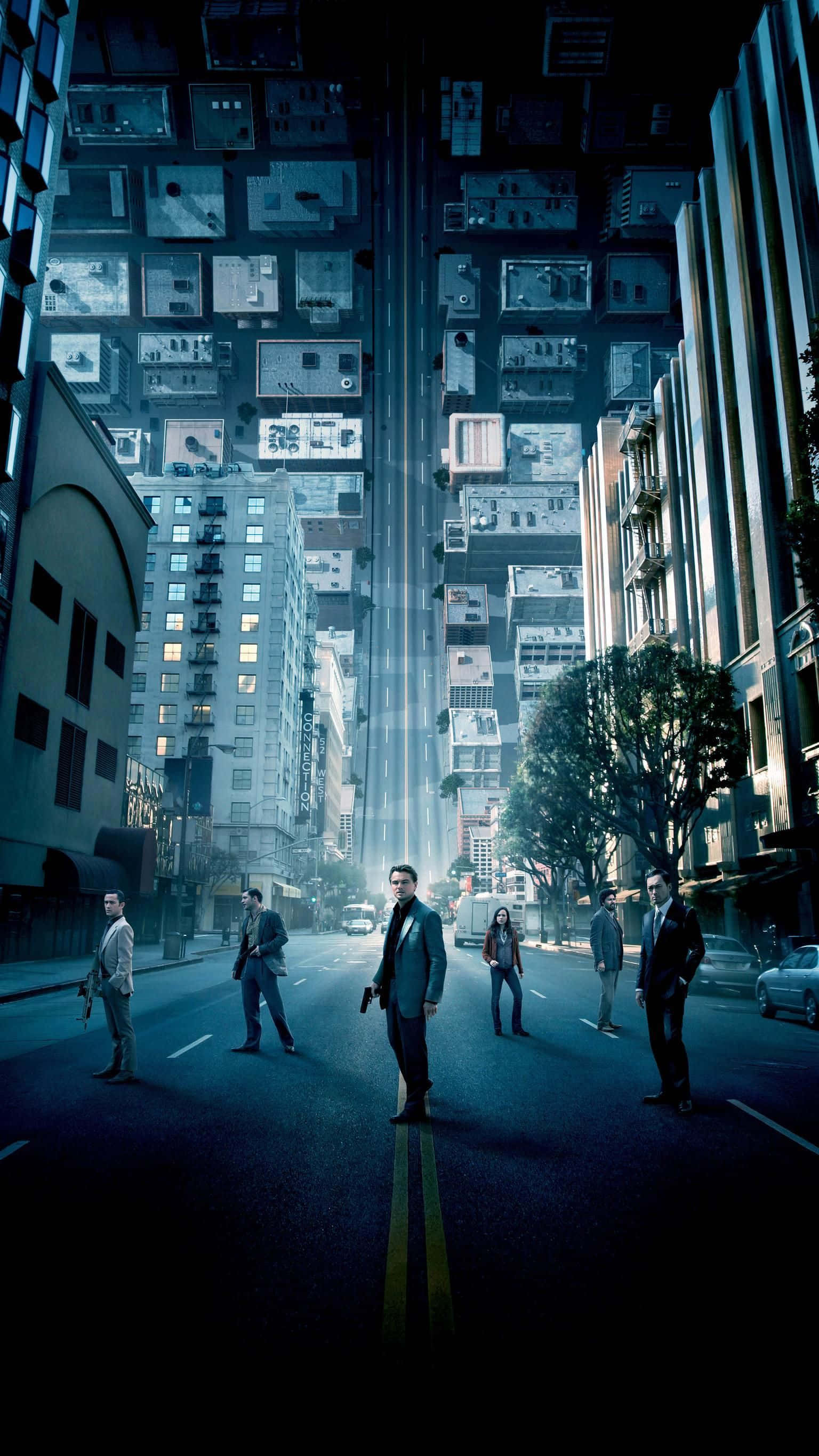 Inception, bent reality, street scene, 2K Phone Wallpaper