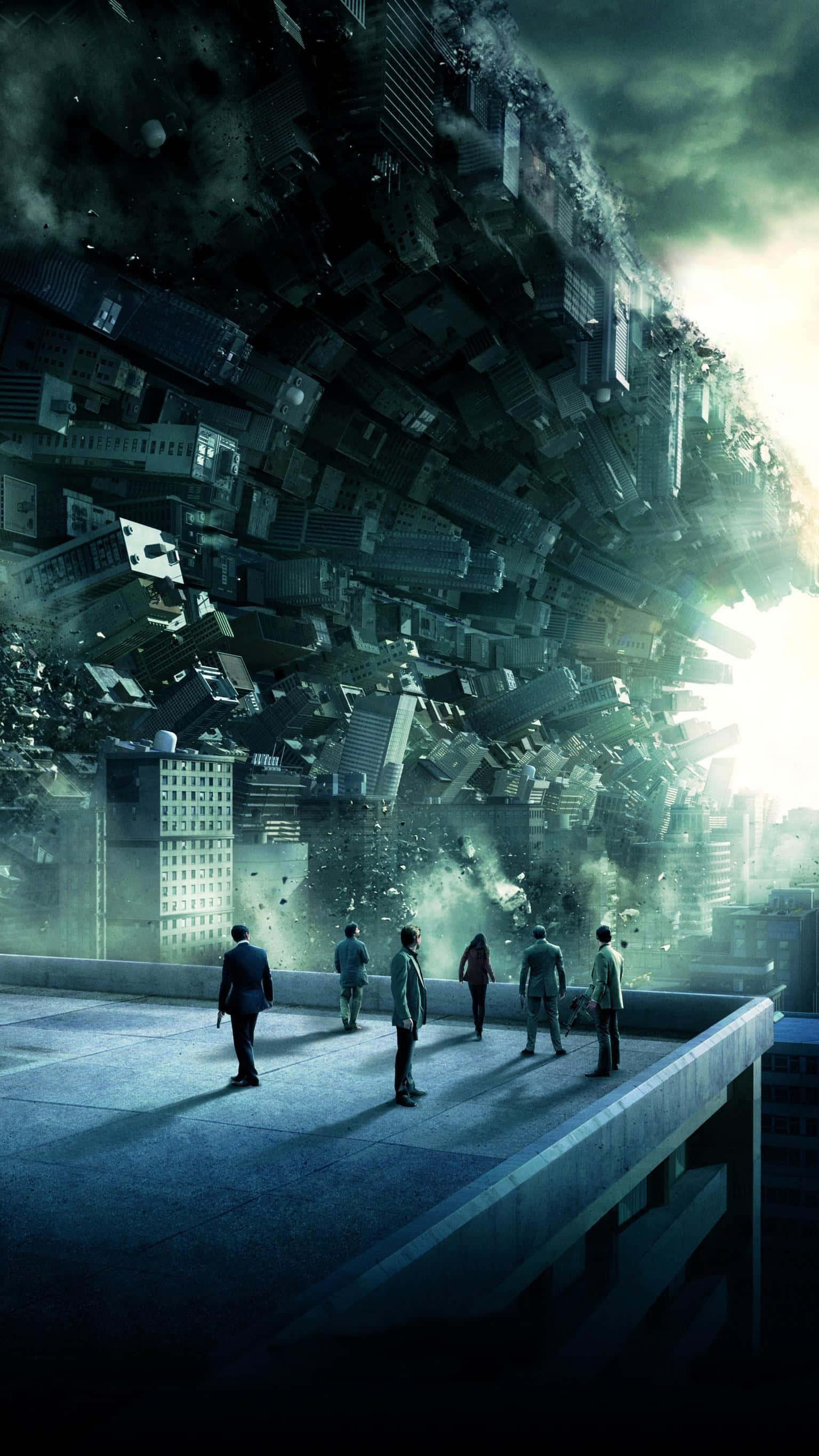 Inception, dreamscape, cityscape, 2K Phone Wallpaper