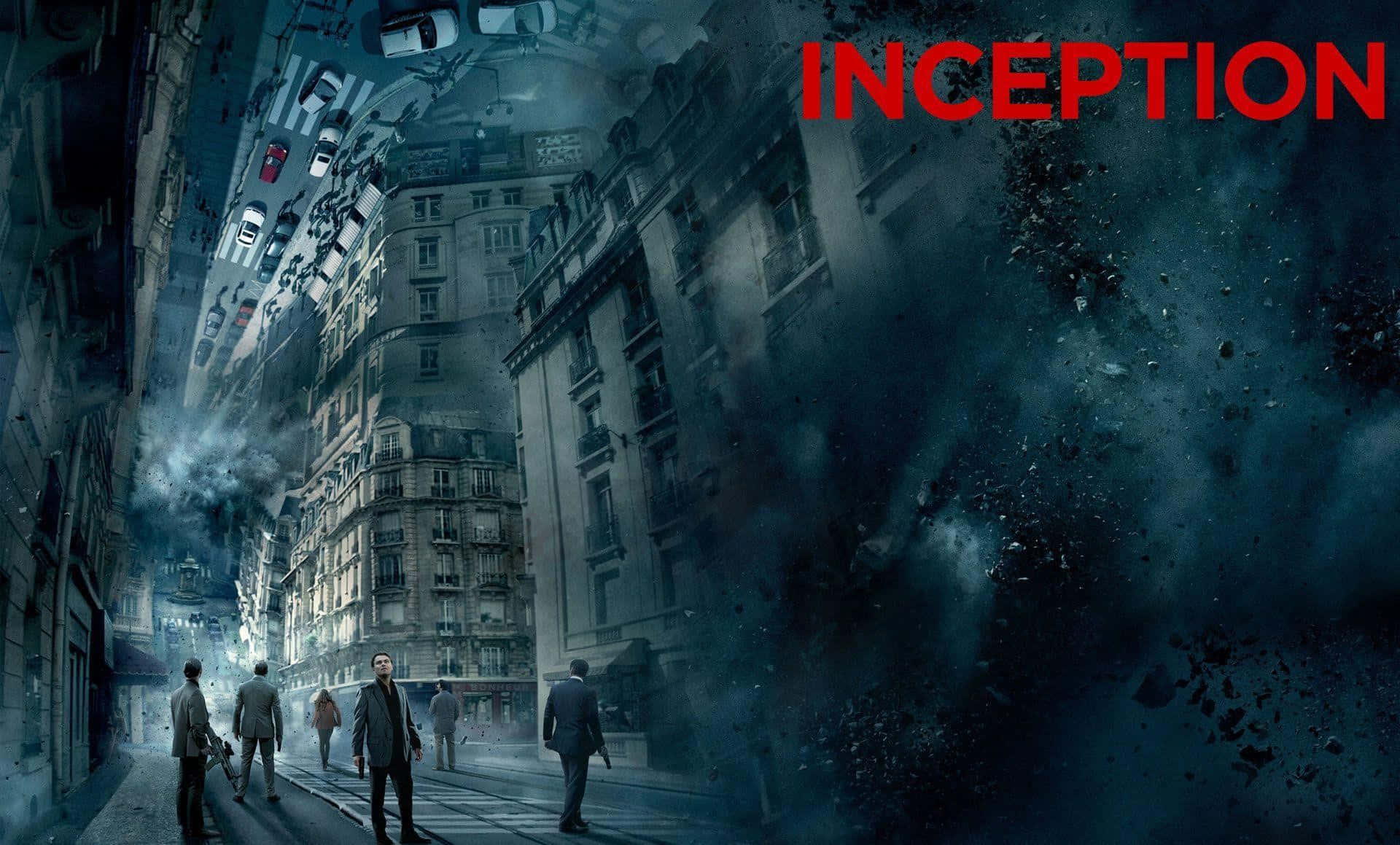 Inception, surreal city street, buildings tilt, Full HD Desktop Wallpaper