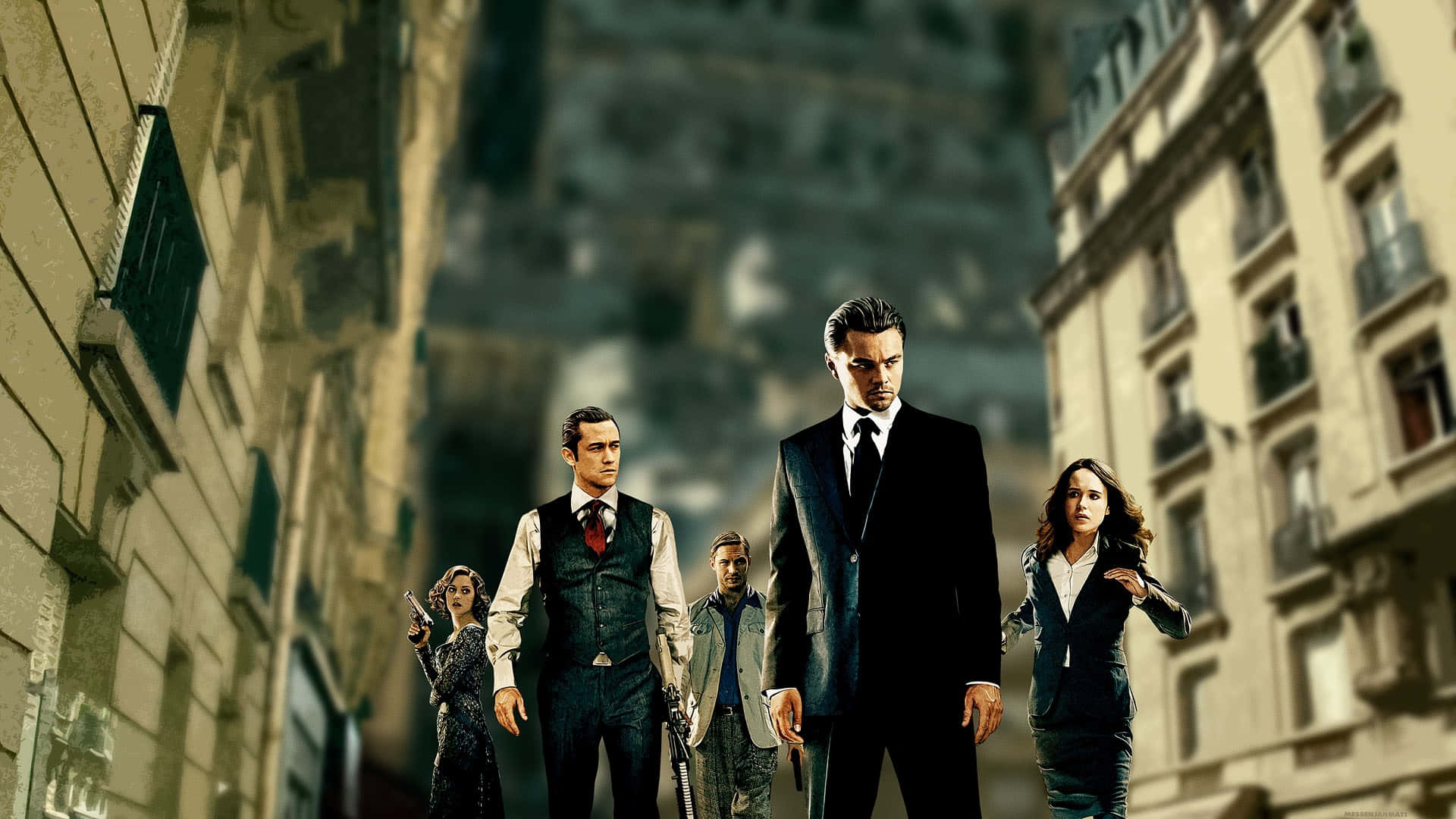 Inception, movie cast, suits, Full HD Desktop Wallpaper