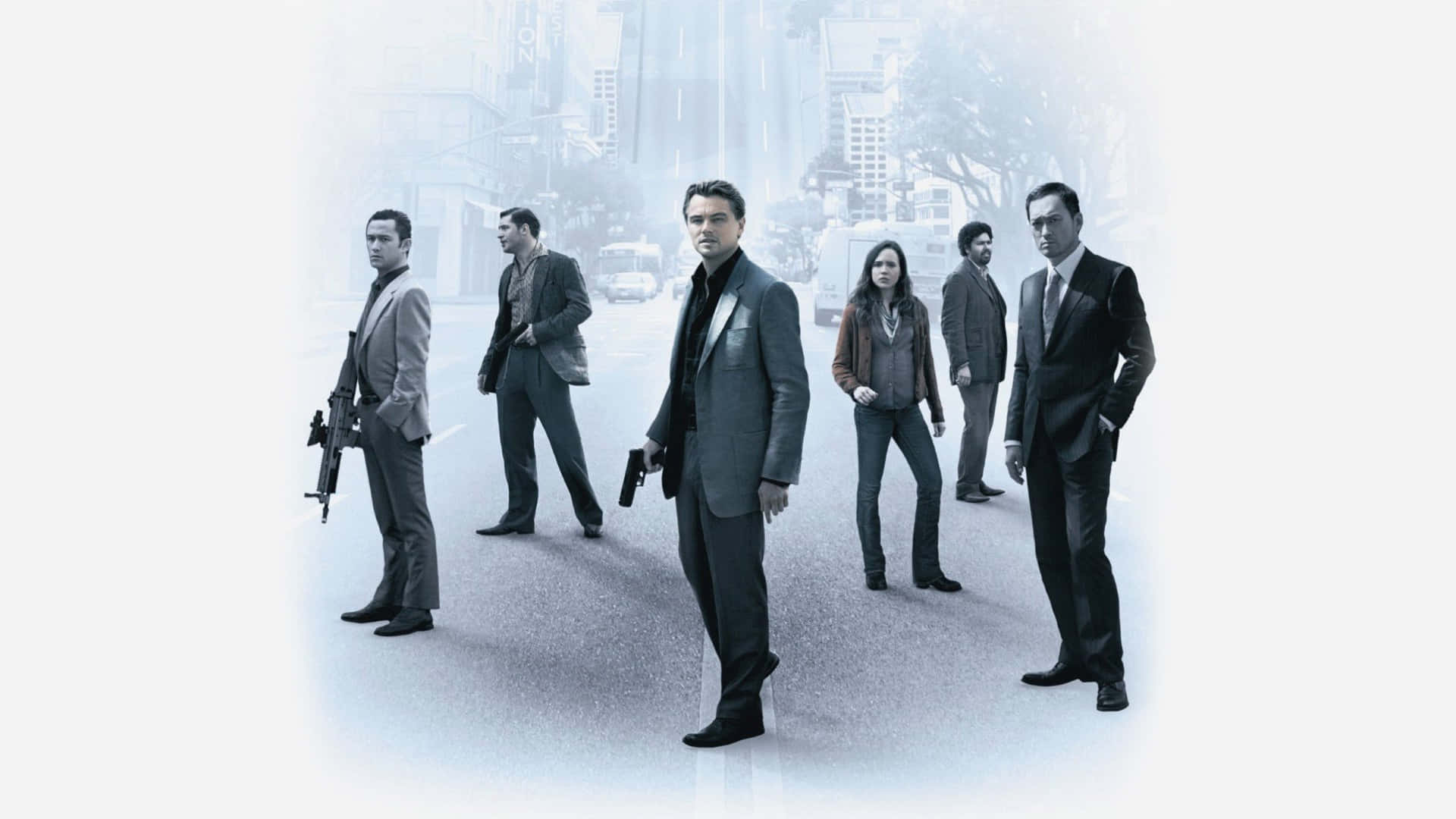 Inception, movie team, armed agents, Full HD Desktop Wallpaper