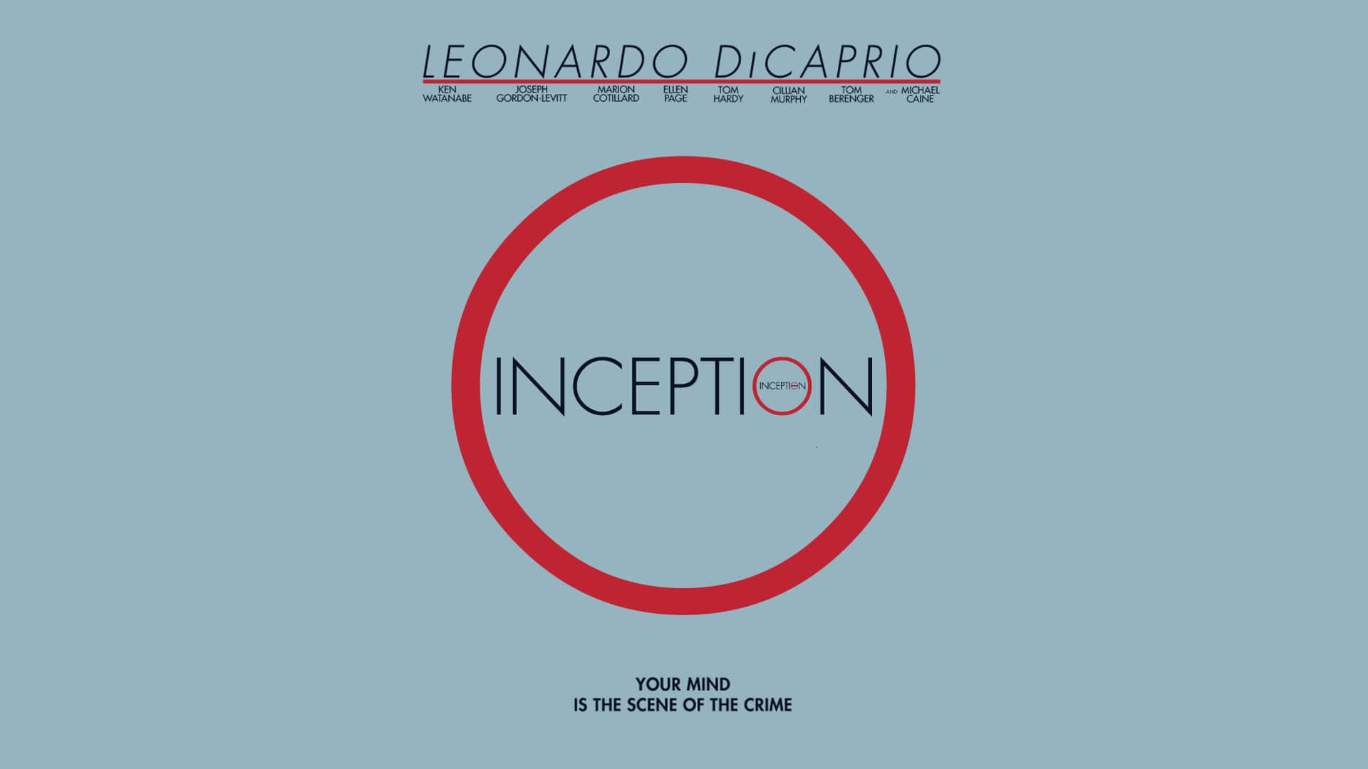 Inception, red circle, title, Full HD Desktop Wallpaper