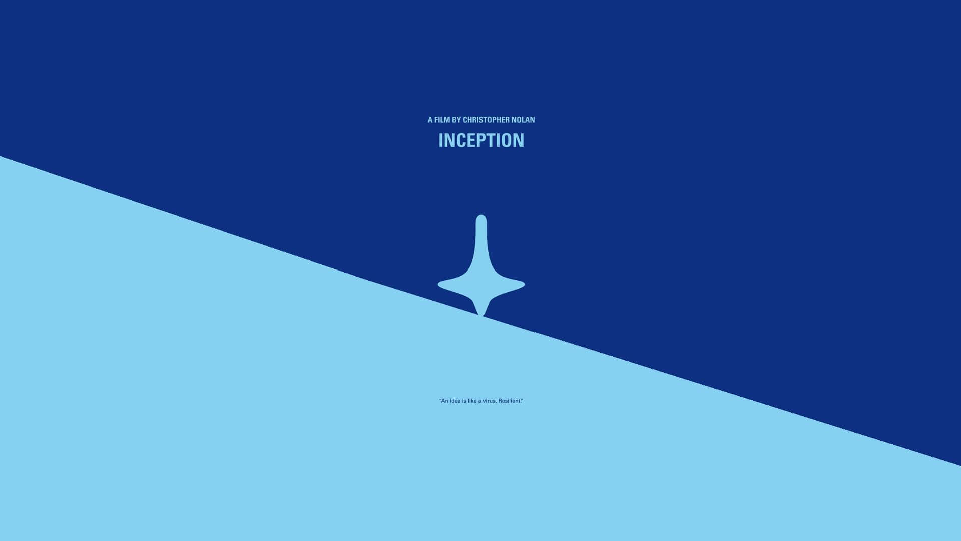 Inception, minimalist movie poster, stylized star logo, Full HD Desktop Wallpaper