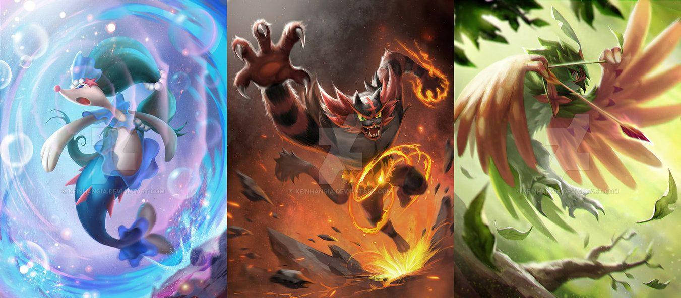 Incineroar, anime-style, cosmic energy, HD Desktop Wallpaper