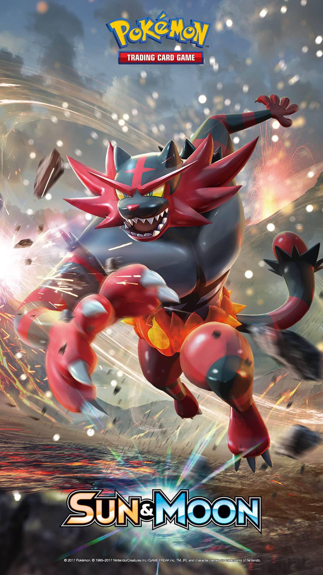 Incineroar, fiery red, black, Full HD Phone Wallpaper