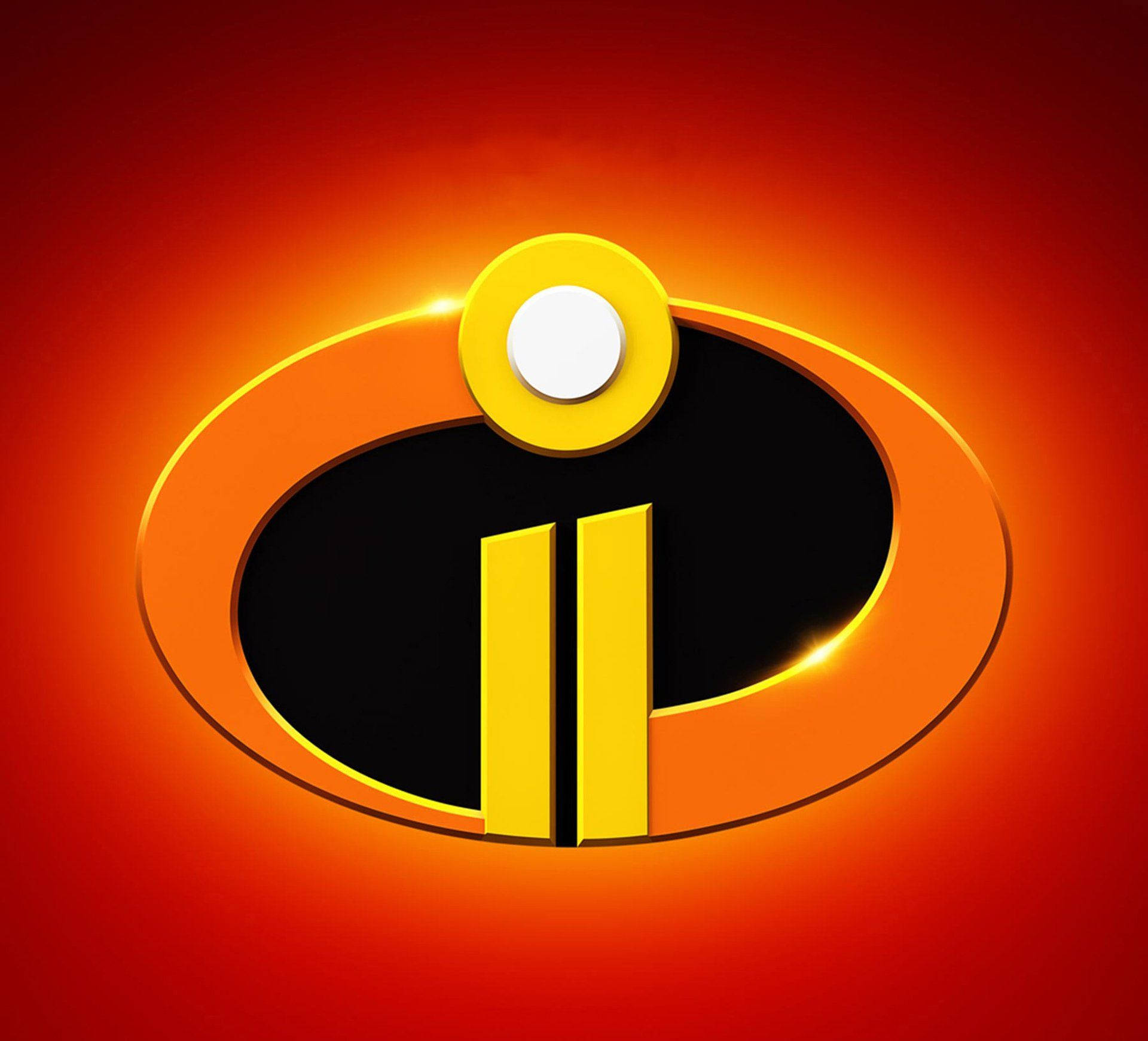The Incredibles 2, logo, orange, Full HD Desktop Wallpaper