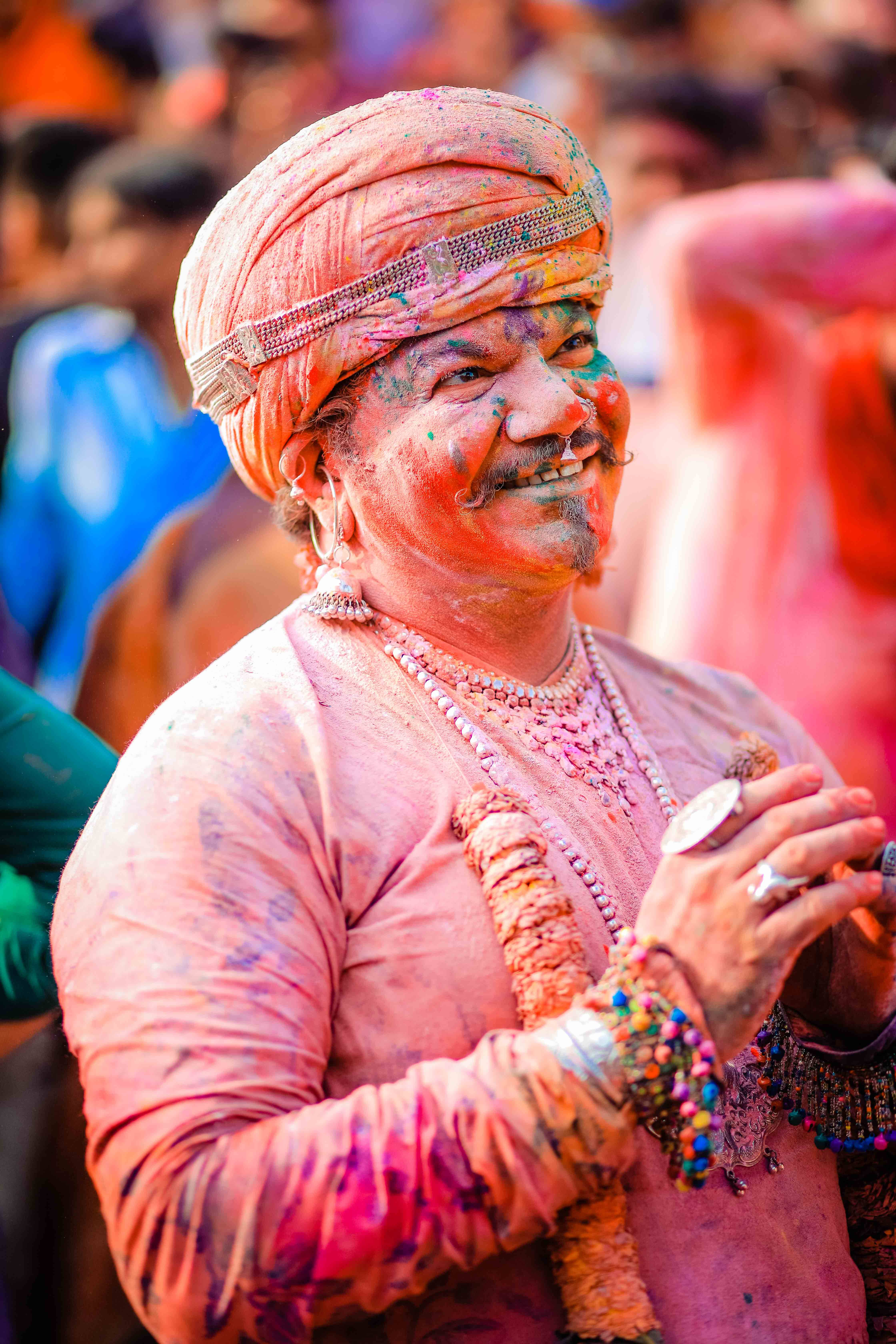 Traditional Holi Festivities, India, turban, 5K Phone Wallpaper