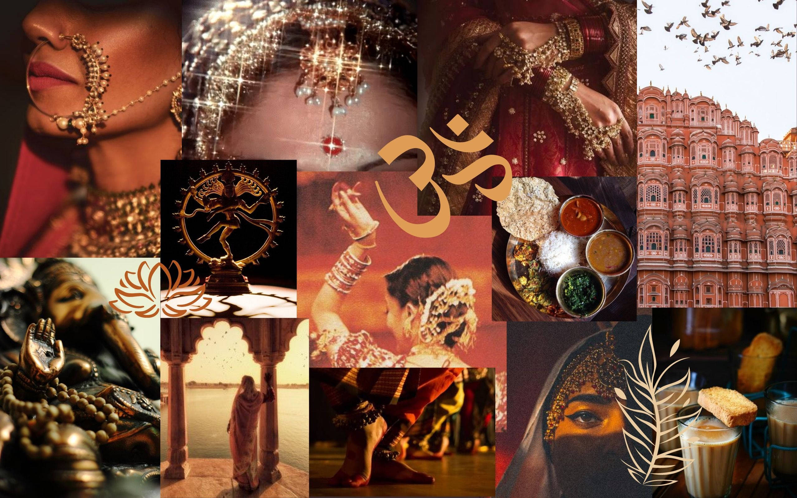 Indian culture, dancers, jewelry, 2K Desktop Wallpaper