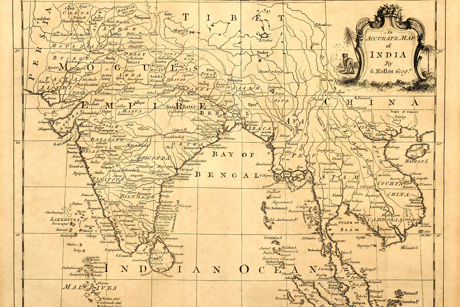 antique, sepia-toned, map of India, HD Desktop Wallpaper