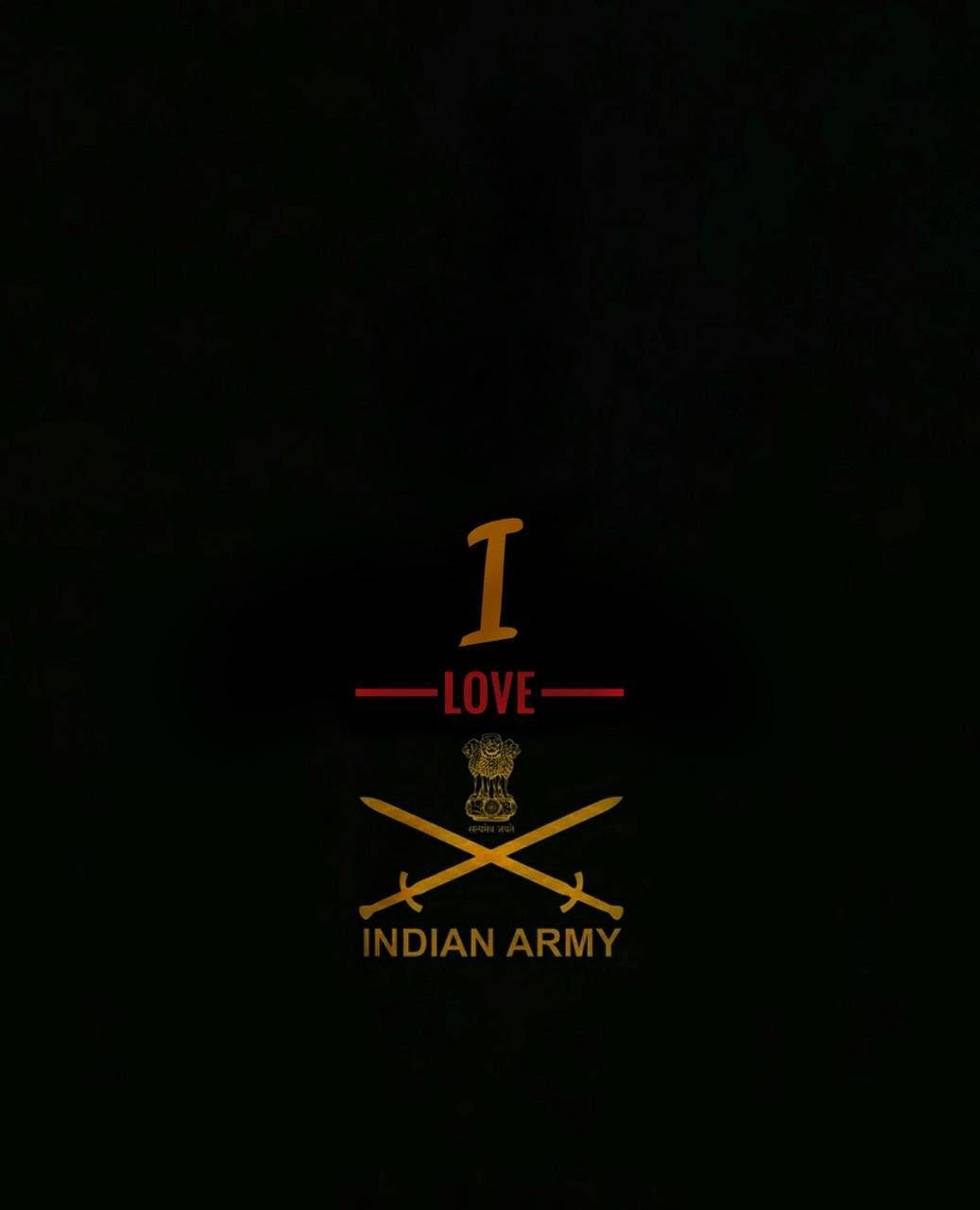 Indian Army, golden text, crossed swords, HD Phone Wallpaper