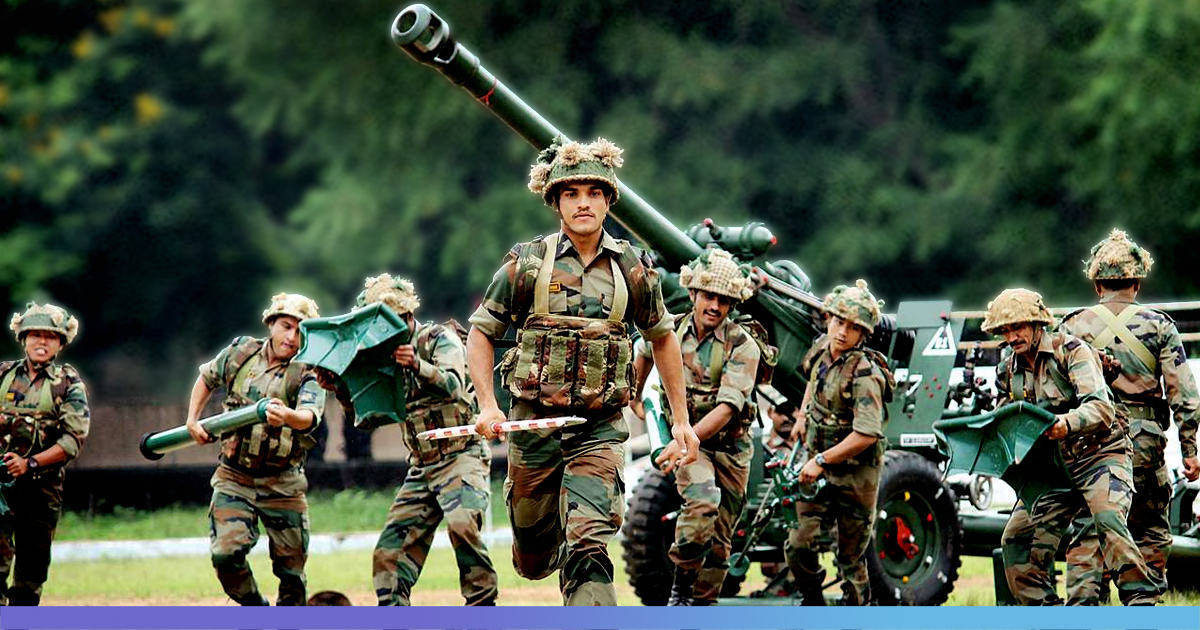 Indian Army, artillery piece, camouflage uniforms, SD Desktop Wallpaper