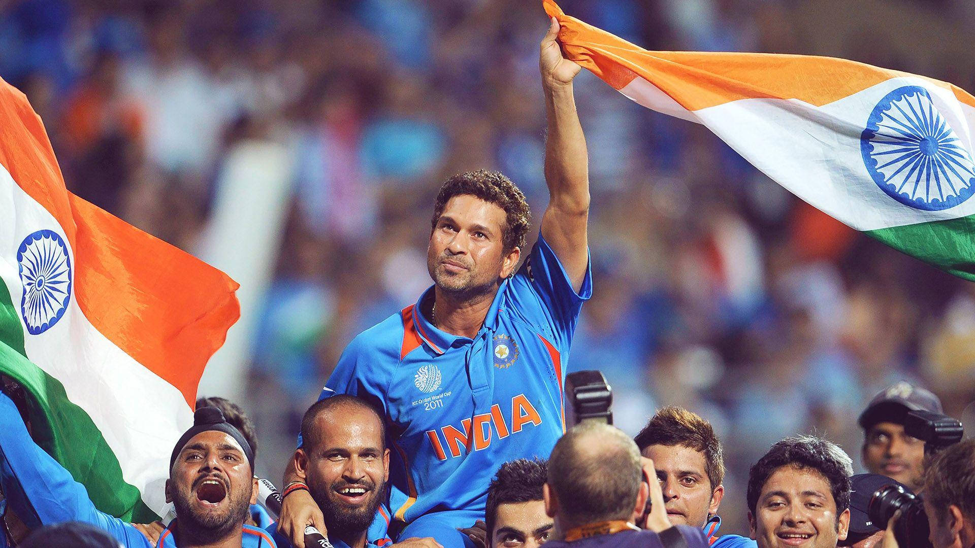 Indian Cricket Team, national flag, cricket captain, Full HD Desktop Wallpaper