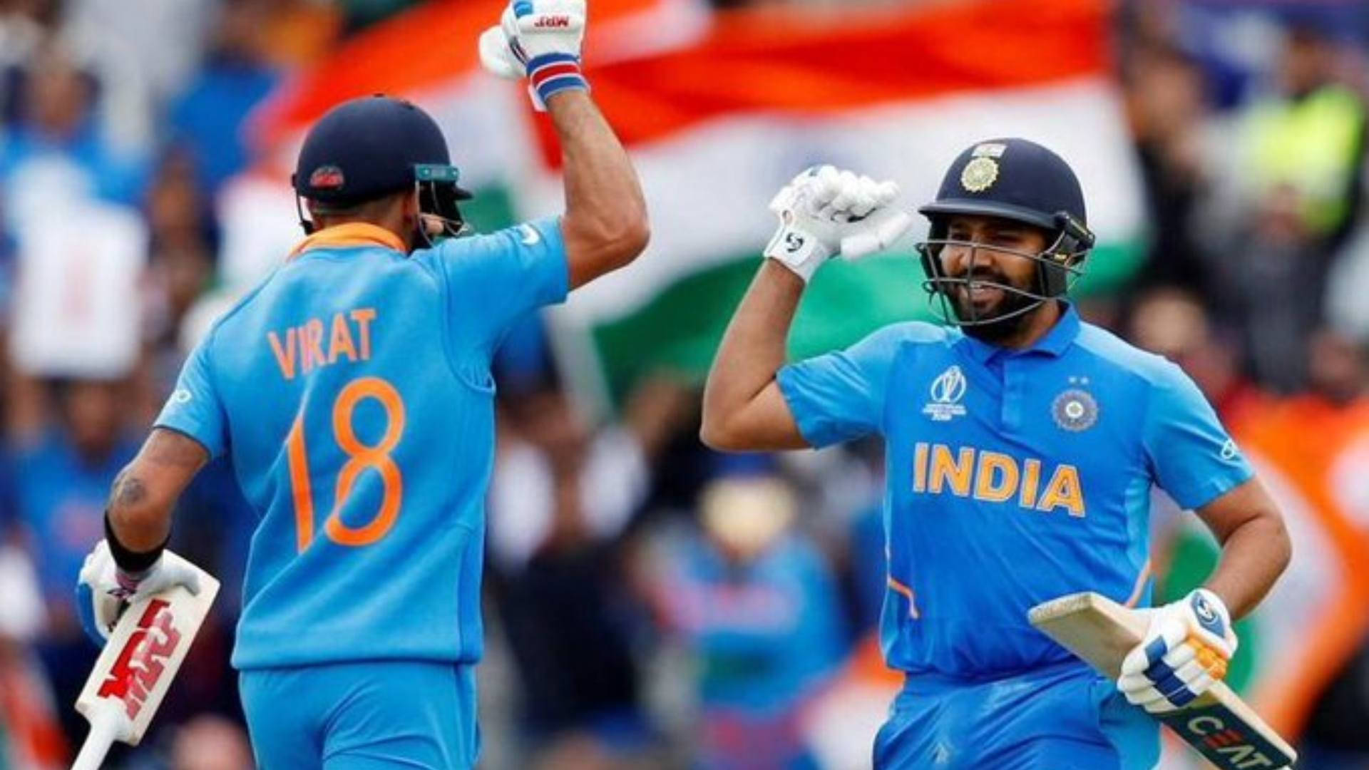 Indian Cricket, blue uniforms, raised gloves, Full HD Desktop Wallpaper