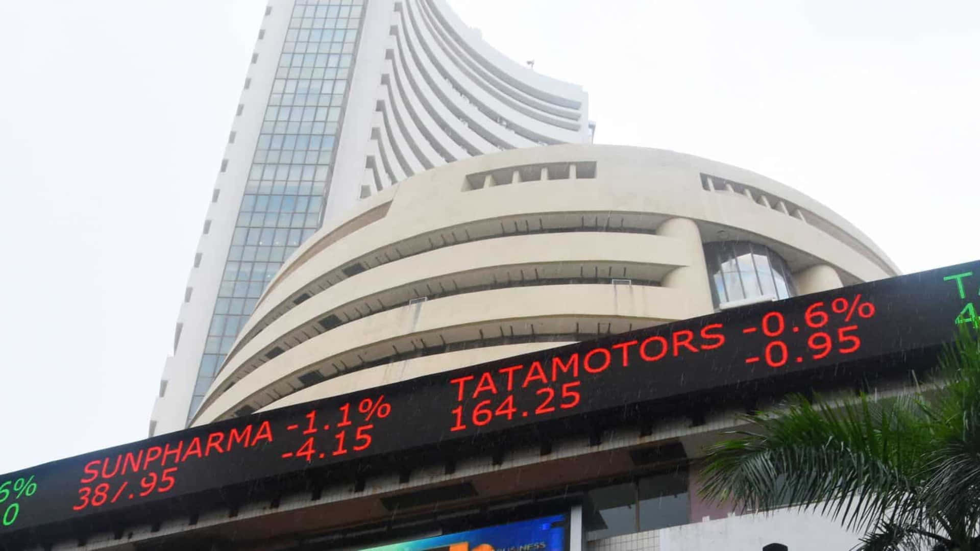 Indian Stock Market, digital stock ticker, falling prices, Full HD Desktop Wallpaper