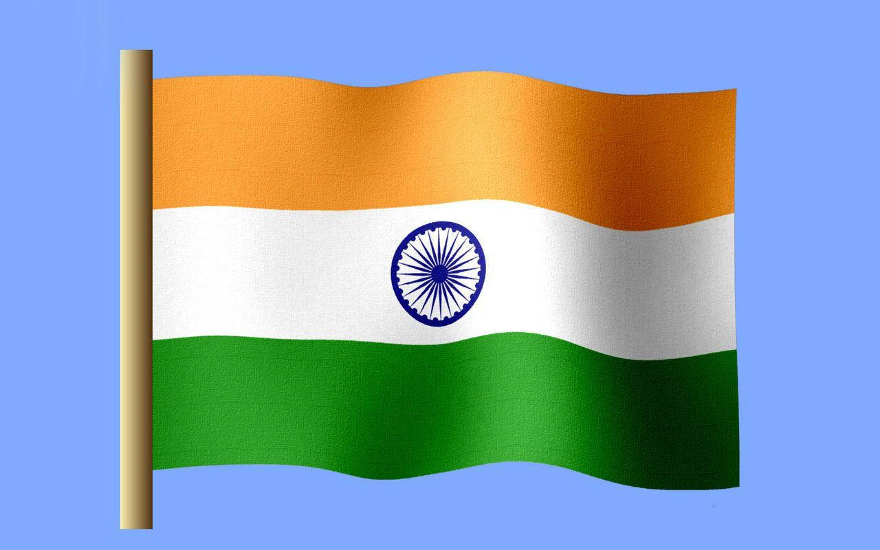 Indian Flag HD, emoji, blue background, HD Desktop Wallpaper