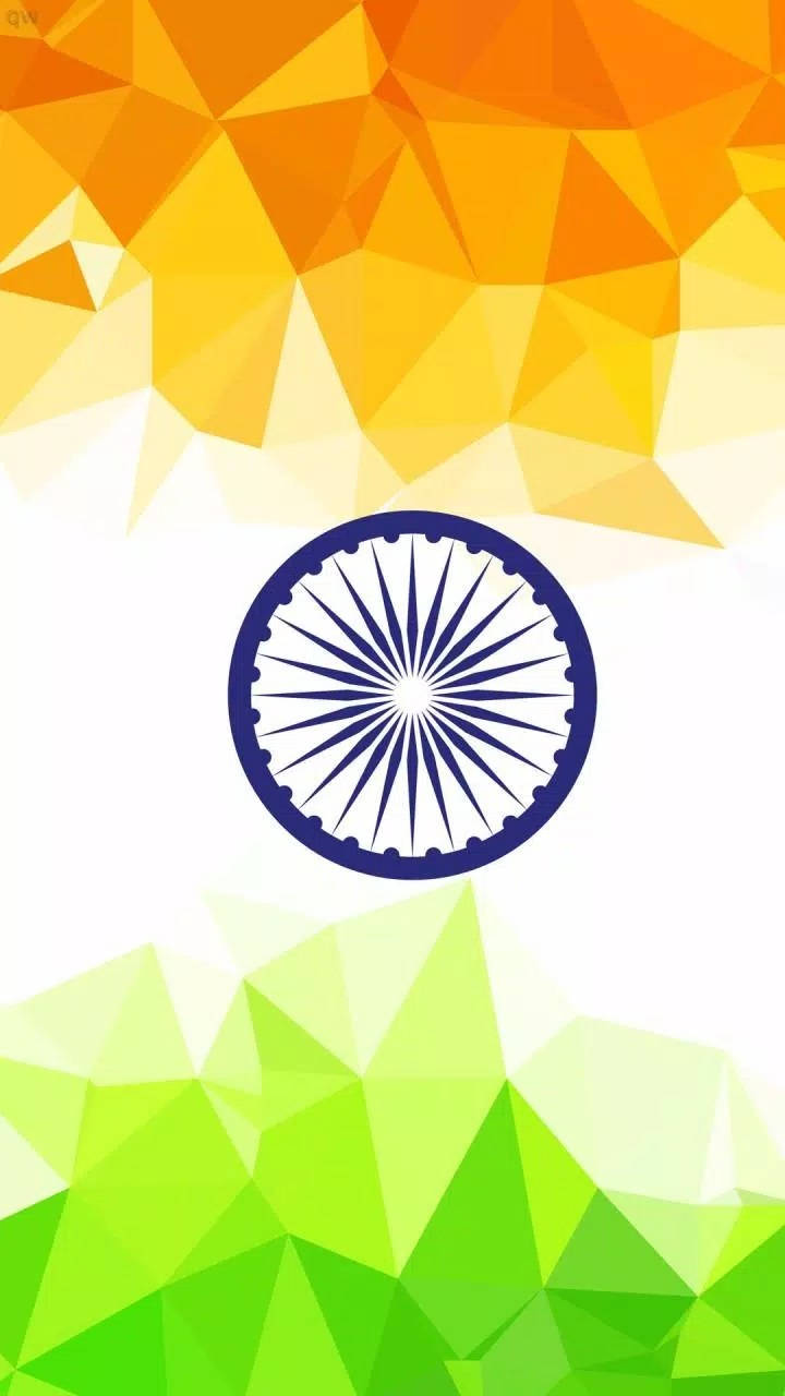 Indian Flag, 3D Crystals, saffron yellow, HD Phone Wallpaper