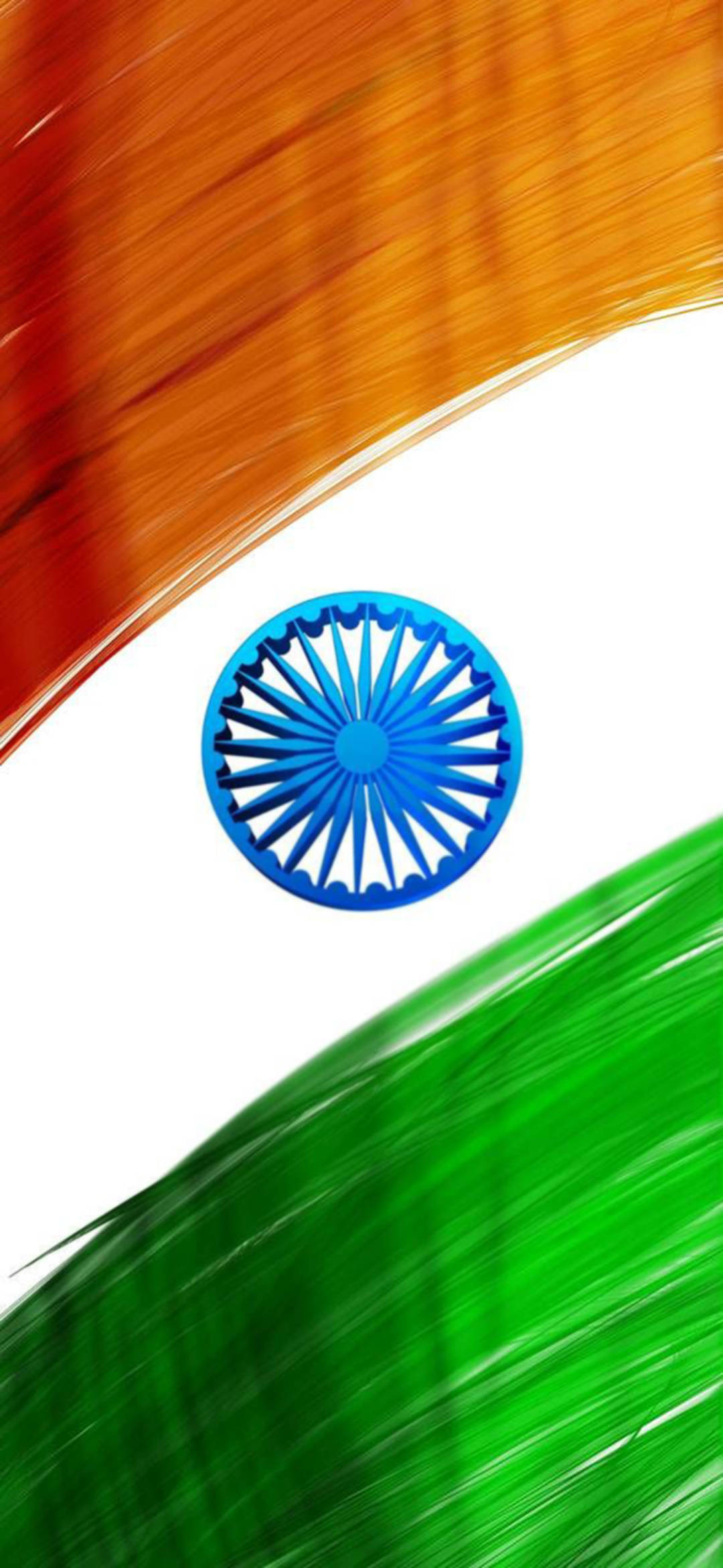 glossy indian flag mobile, saffron, white, Full HD Phone Wallpaper
