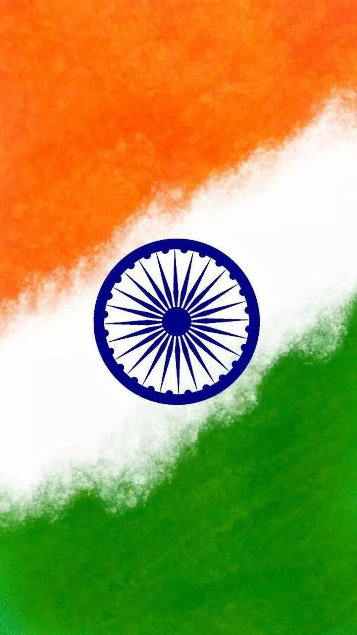 Indian Flag, saffron white and green stripes, navy blue Ashoka Chakra, HD Phone Wallpaper