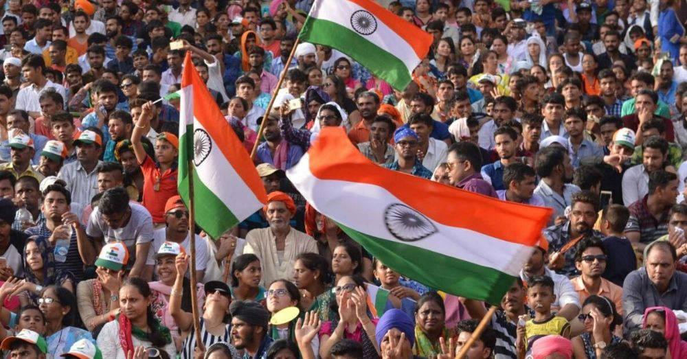 Indian flag, orange, white, SD Desktop Wallpaper