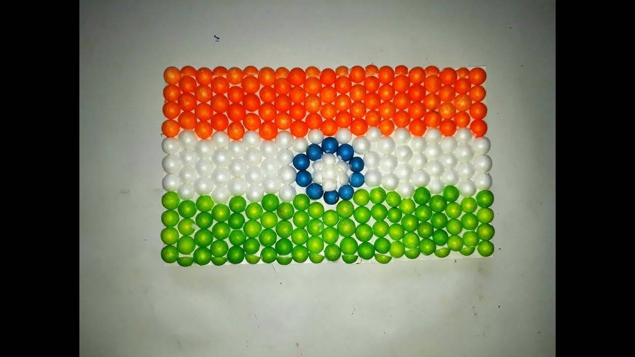 Indian flag, beads, saffron, HD Desktop Wallpaper