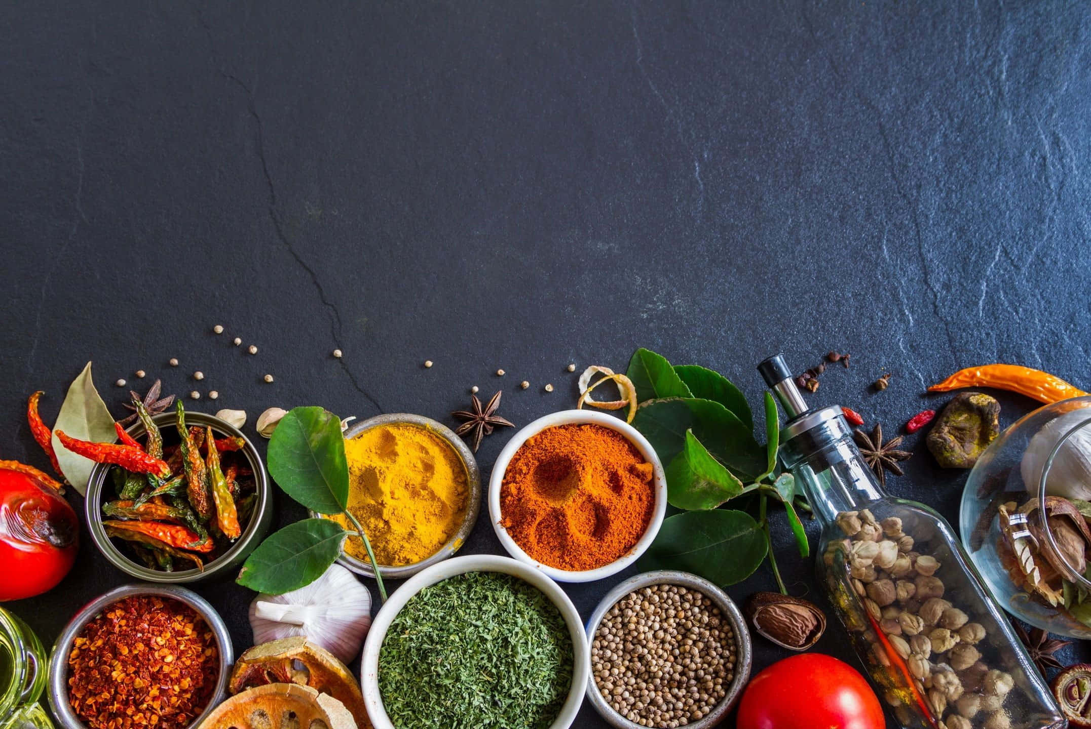 Aesthetic Spices Of Indian Food, colorful spices, herbs, Full HD Desktop Wallpaper