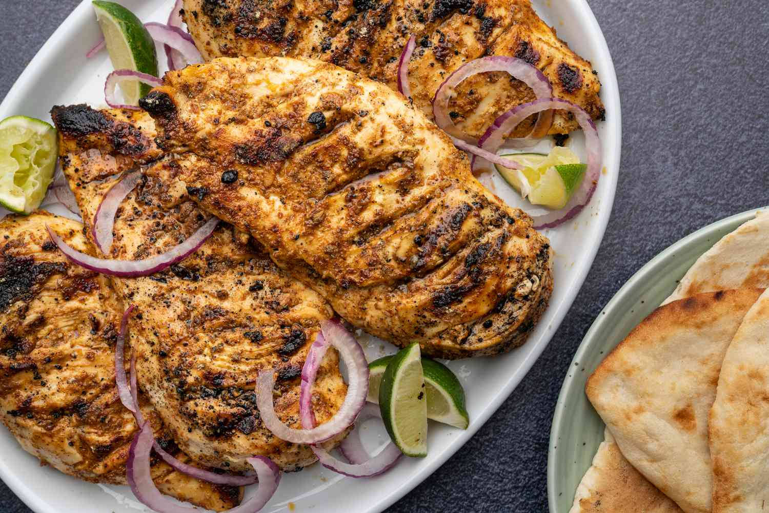 Grilled Tandoori Chicken Breast, charred spices, red onions, HD Desktop Wallpaper