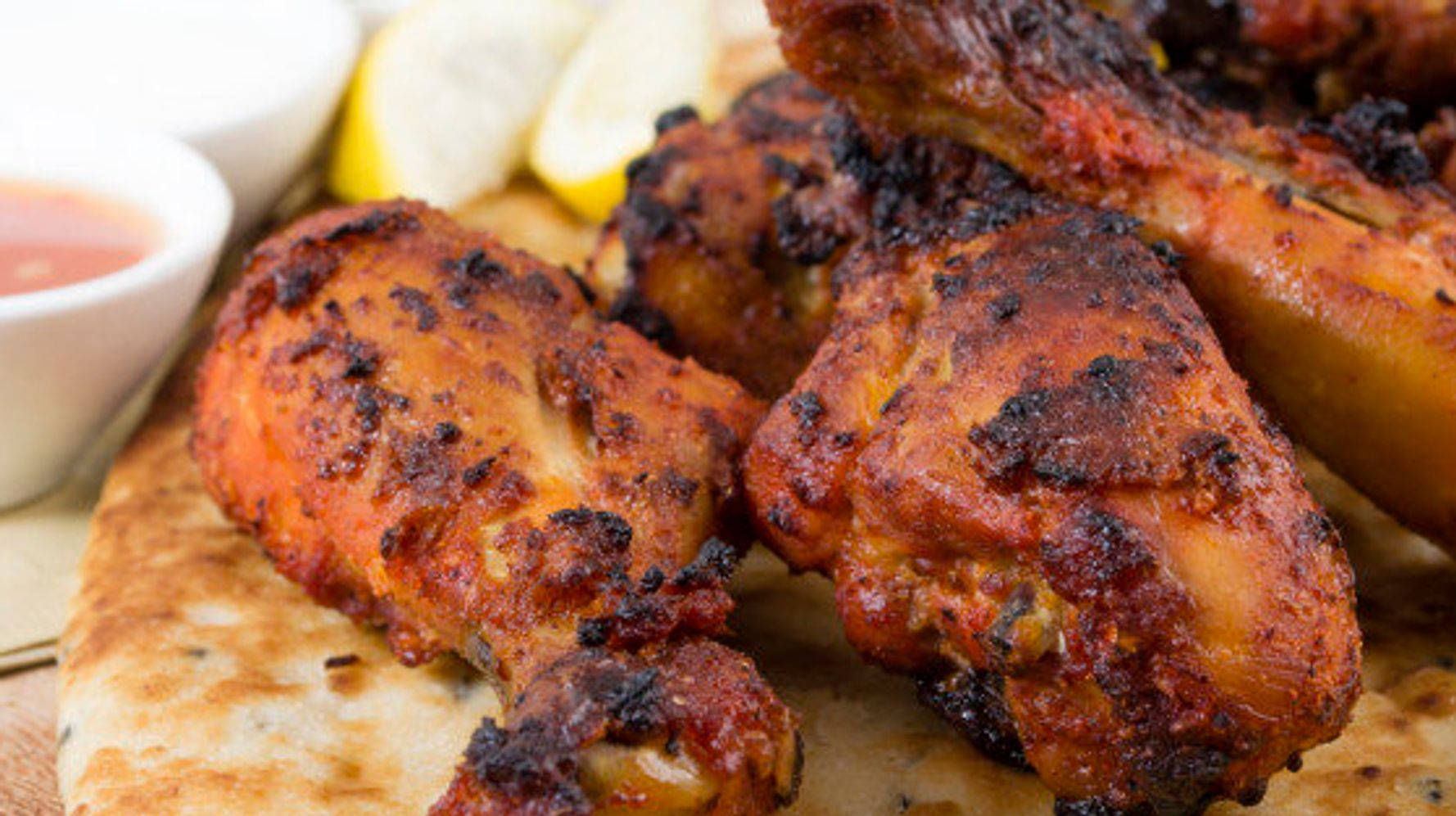 tandoori chicken, crispy spiced chicken wings, charred edges, HD Desktop Wallpaper