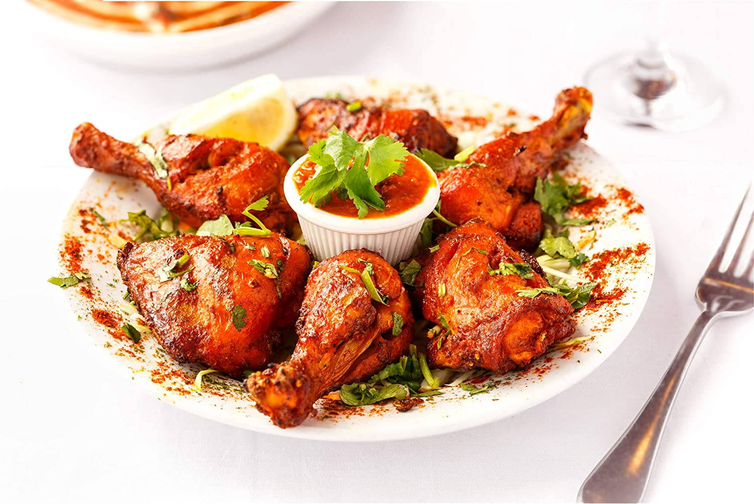 tandoori chicken parts, chicken drumsticks, cilantro, HD Desktop Wallpaper