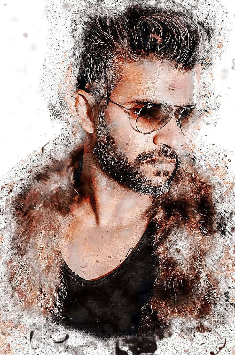 Indian Guy, undercut hairstyle, fur-collared coat, HD Phone Wallpaper