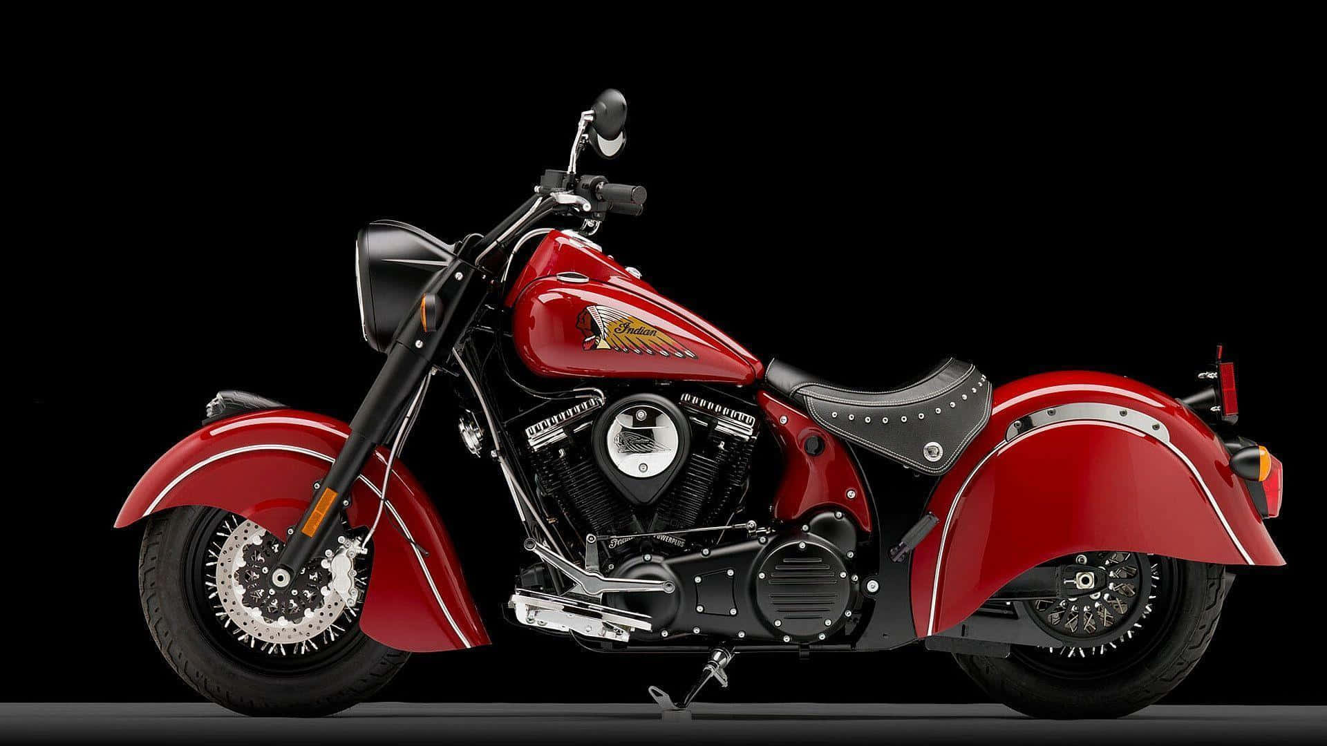 Indian Motorcycle, glossy red, chrome accents, Full HD Desktop Wallpaper
