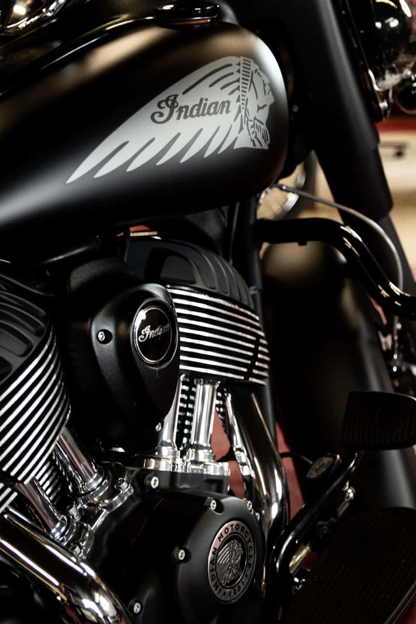 Indian Motorcycle, black, chrome engine details, HD Phone Wallpaper