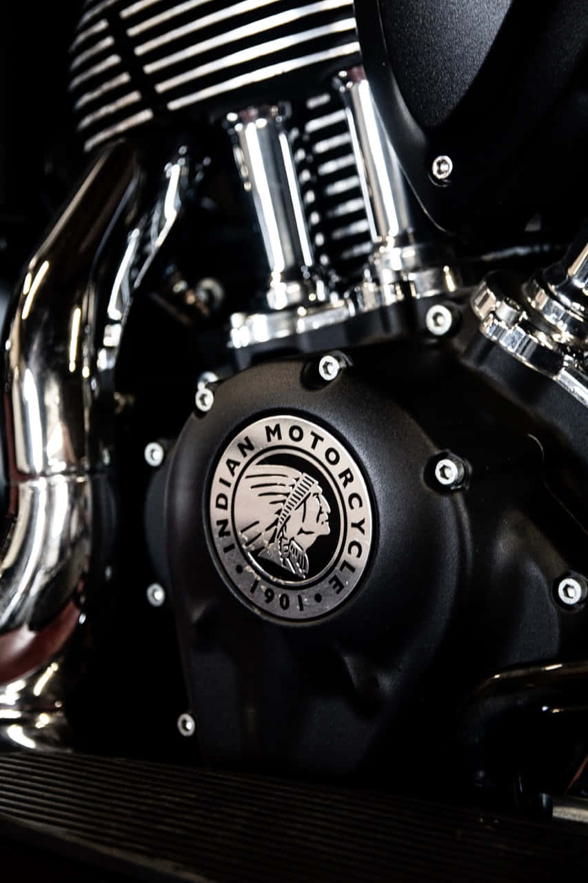 Indian Motorcycle, chrome pipes, black engine block, HD Phone Wallpaper